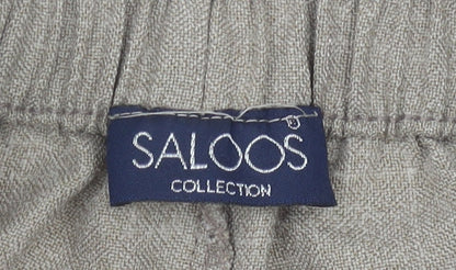 Womens UK Size 12 Saloos Relaxed Fit Straight Beige Trousers