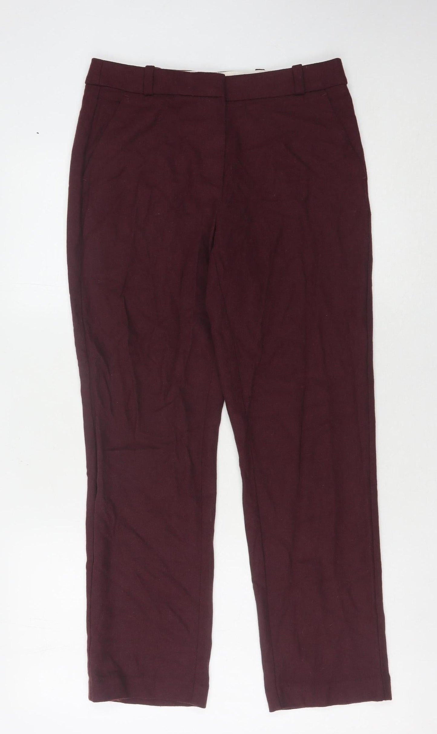 Womens UK Size 10 Marks and Spencer Regular Fit  Red Trousers