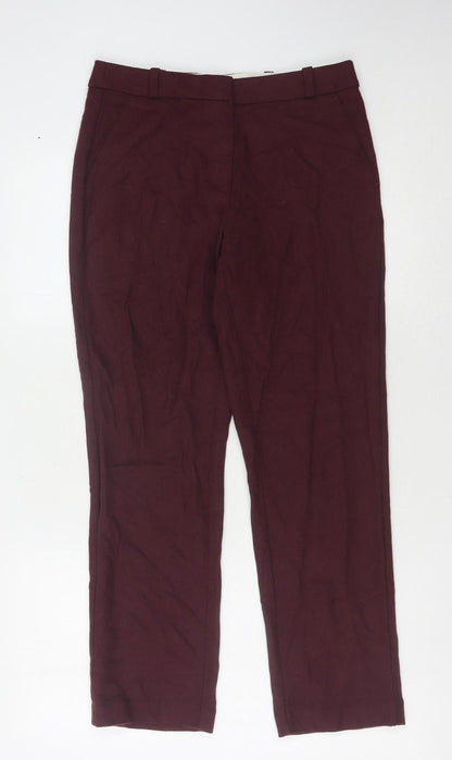 Womens UK Size 10 Marks and Spencer Regular Fit  Red Trousers