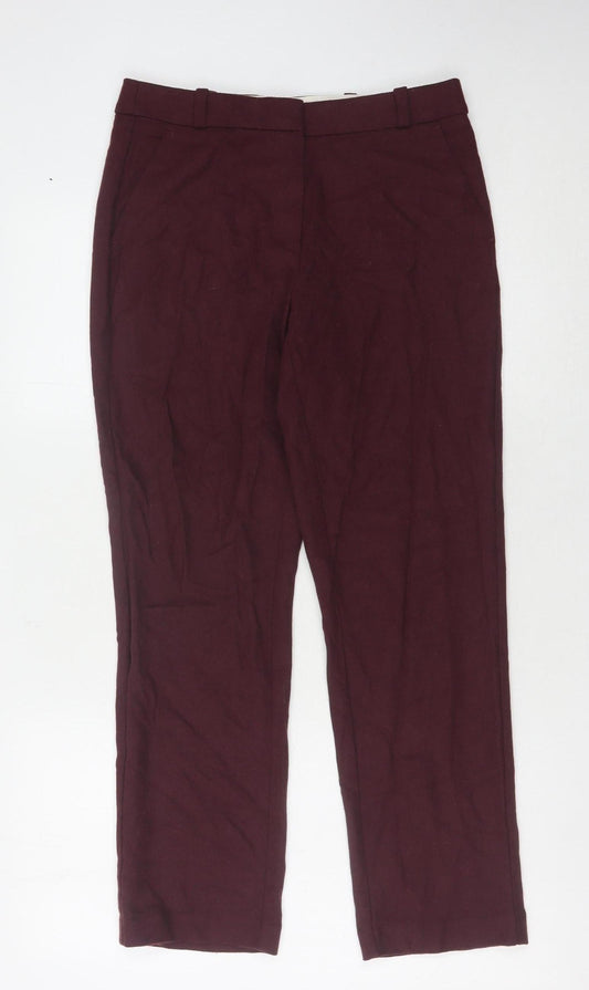 Womens UK Size 10 Marks and Spencer Regular Fit  Red Trousers