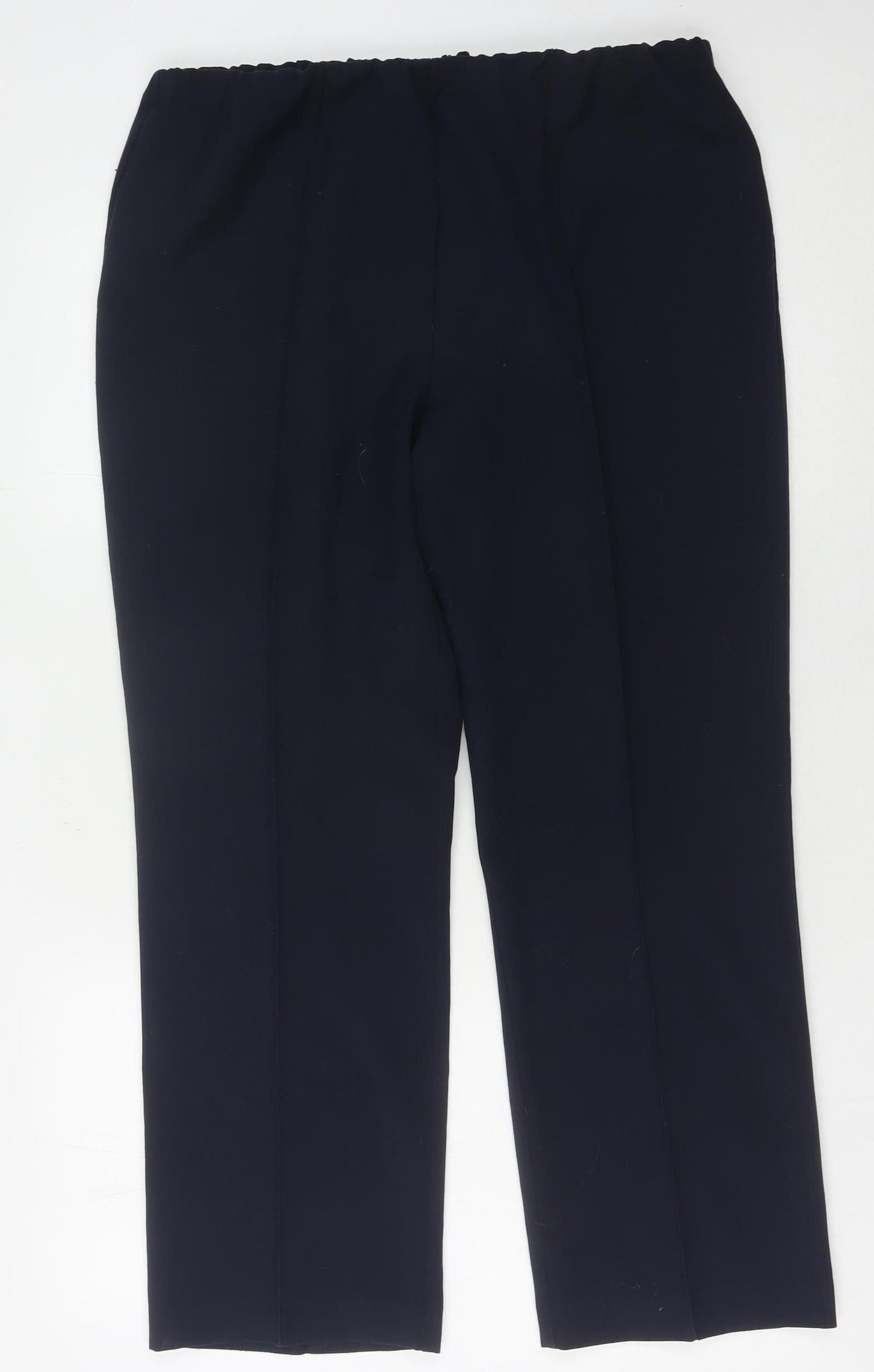 Bm Collection Women's Black Straight Trousers Size 16