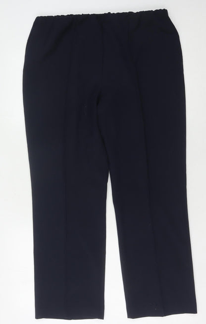 Bm Collection Women's Black Straight Trousers Size 16