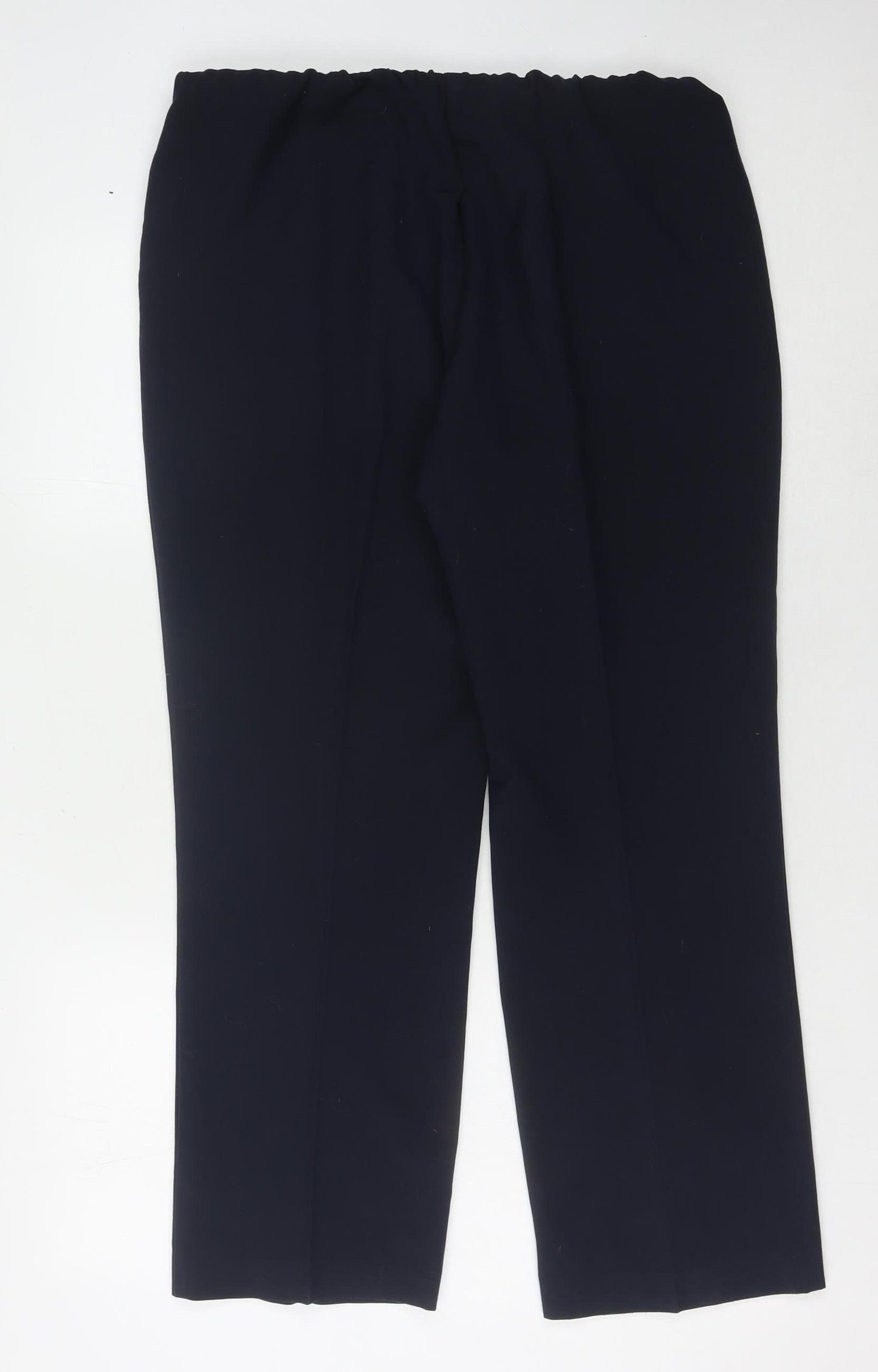 Bm Collection Women's Black Straight Trousers Size 16