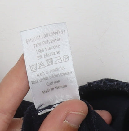 Bm Collection Women's Black Straight Trousers Size 16