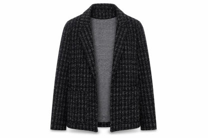 New Look Women's Black Tweed Blazer - Size 12