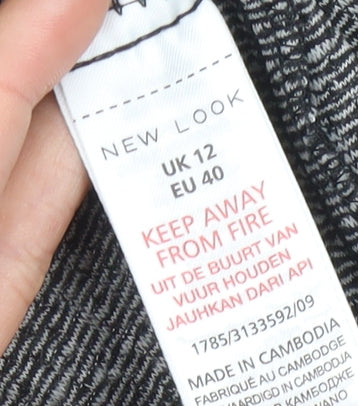 New Look Women's Black Tweed Blazer - Size 12