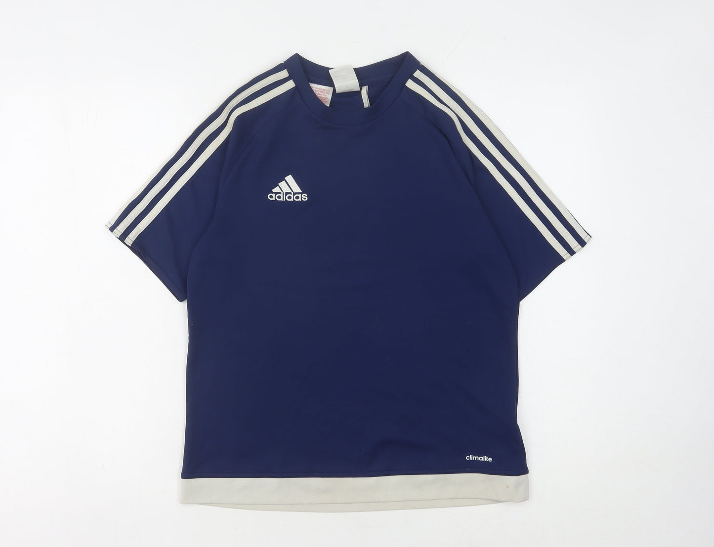 Adidas Boys Blue T-Shirt 13-14Y Gym Training Sports