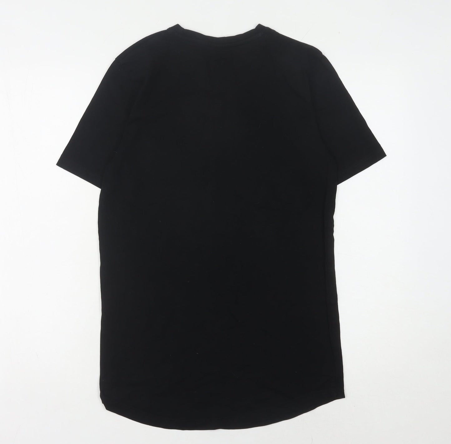 Fabric Men's Black Cotton T-Shirt XS Crew Neck