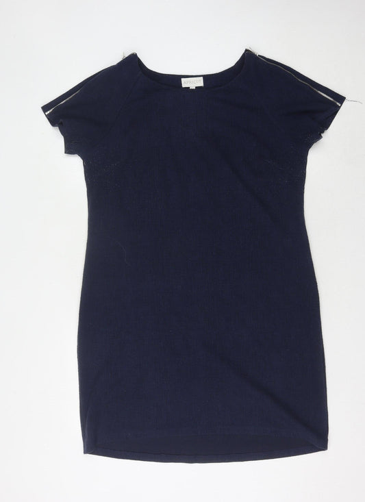 Apricot Women's Navy Blue Sheath Dress, UK 14, Short Sleeve