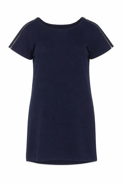 Apricot Women's Navy Blue Sheath Dress, UK 14, Short Sleeve