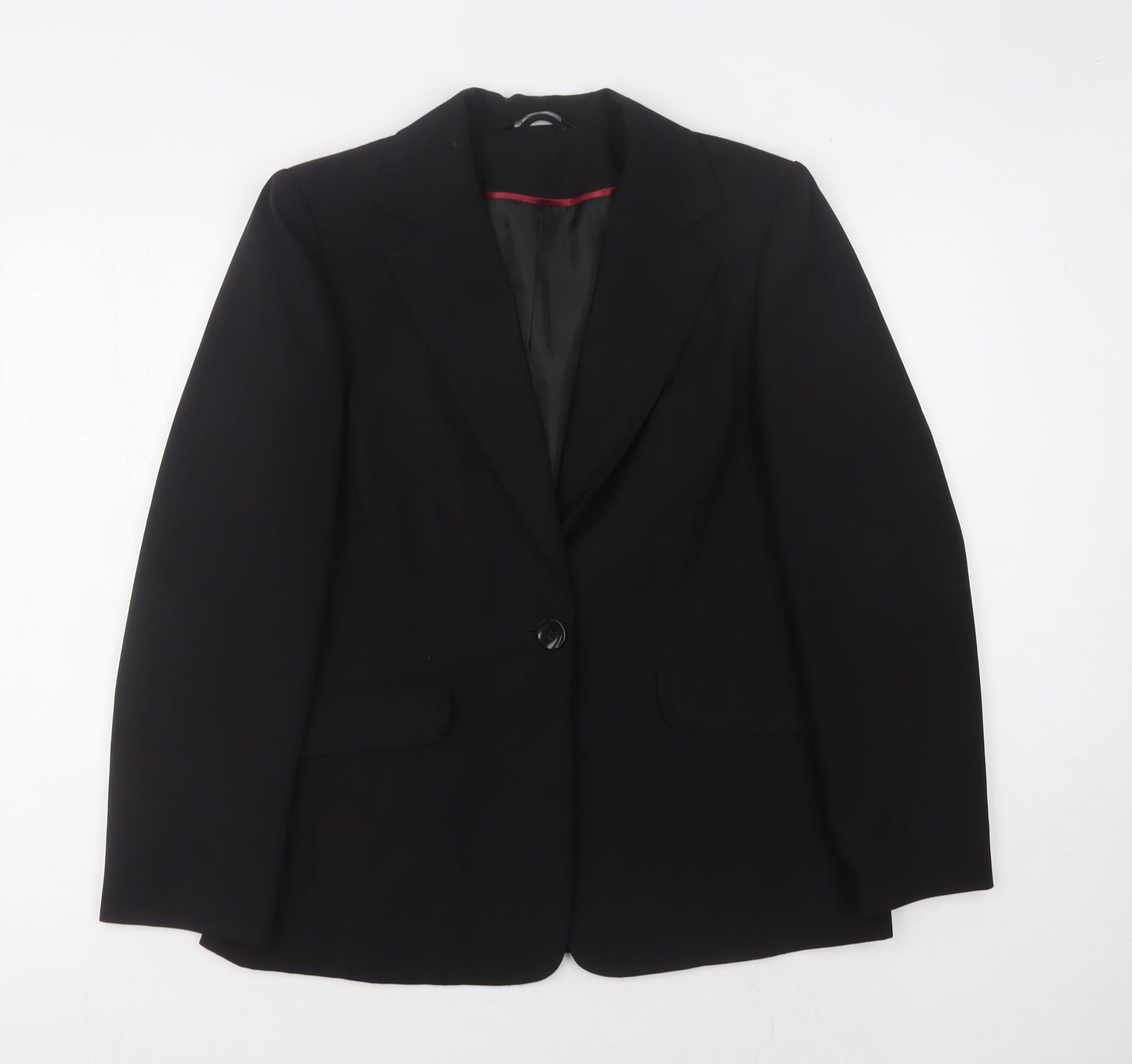 BHS Women Black Blazer, Size 14, Notch Lapel