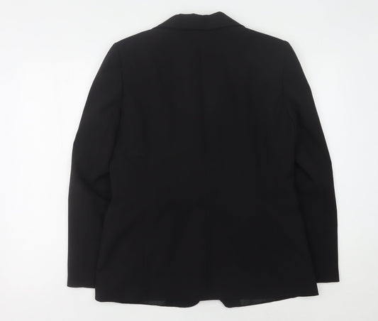 BHS Women Black Blazer, Size 14, Notch Lapel