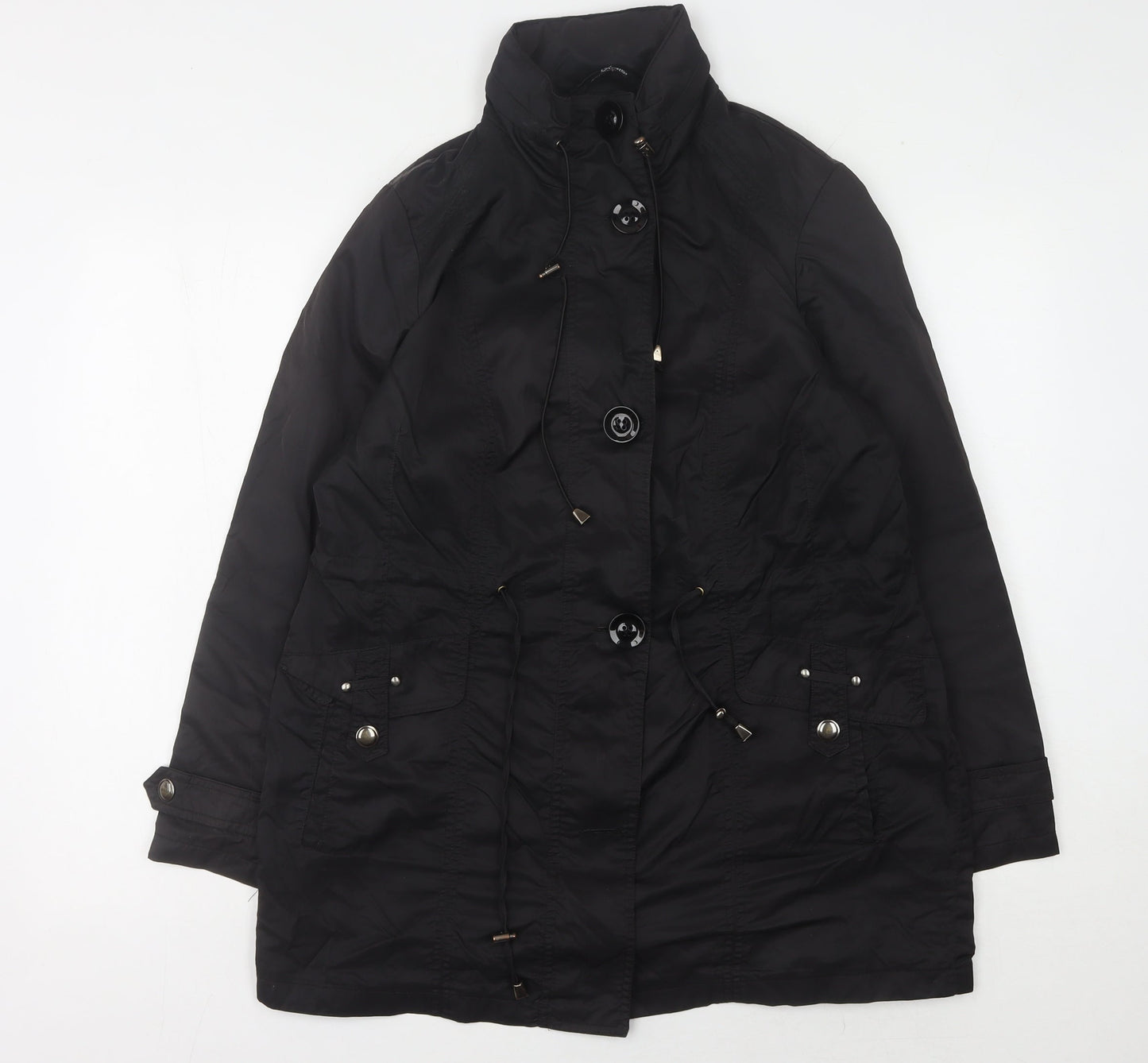 Inn Collection Women's Black Regular Raincoat Size 14