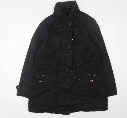 Inn Collection Women's Black Regular Raincoat Size 14