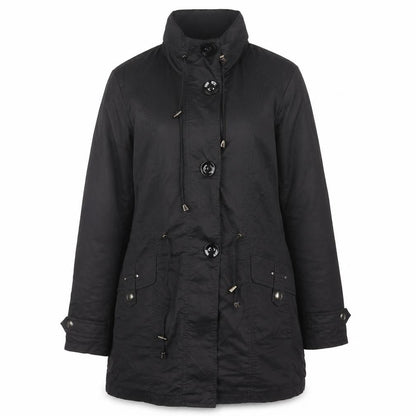 Inn Collection Women's Black Regular Raincoat Size 14