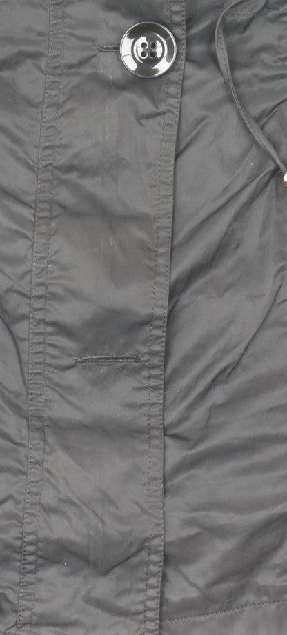 Inn Collection Women's Black Regular Raincoat Size 14