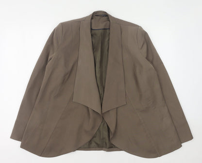 Bm Women's Brown Blazer Size 12 Lined Long Sleeve