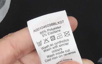 David Emanuel Women's Black Animal Print Dress Size 12