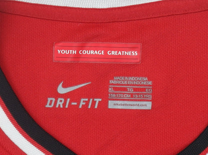 Nike Boys Red Football Jersey XL Polyester