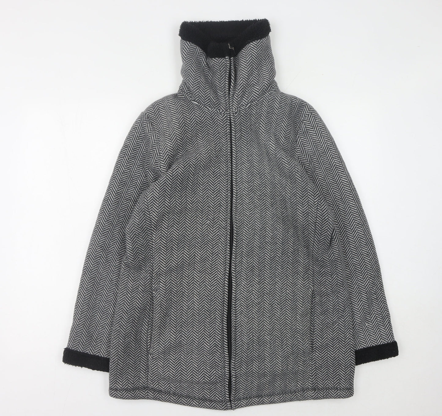 Womens UK Size M Bonmarché Grey Quilted Coat