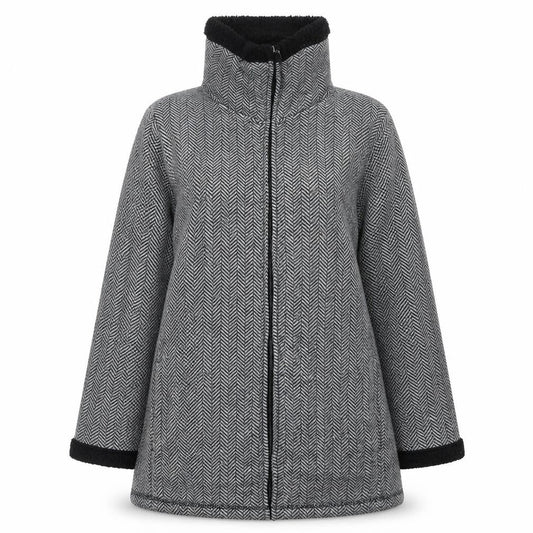 Womens UK Size M Bonmarché Grey Quilted Coat