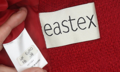 Eastex Women's Red Bouclé Blazer Size 10