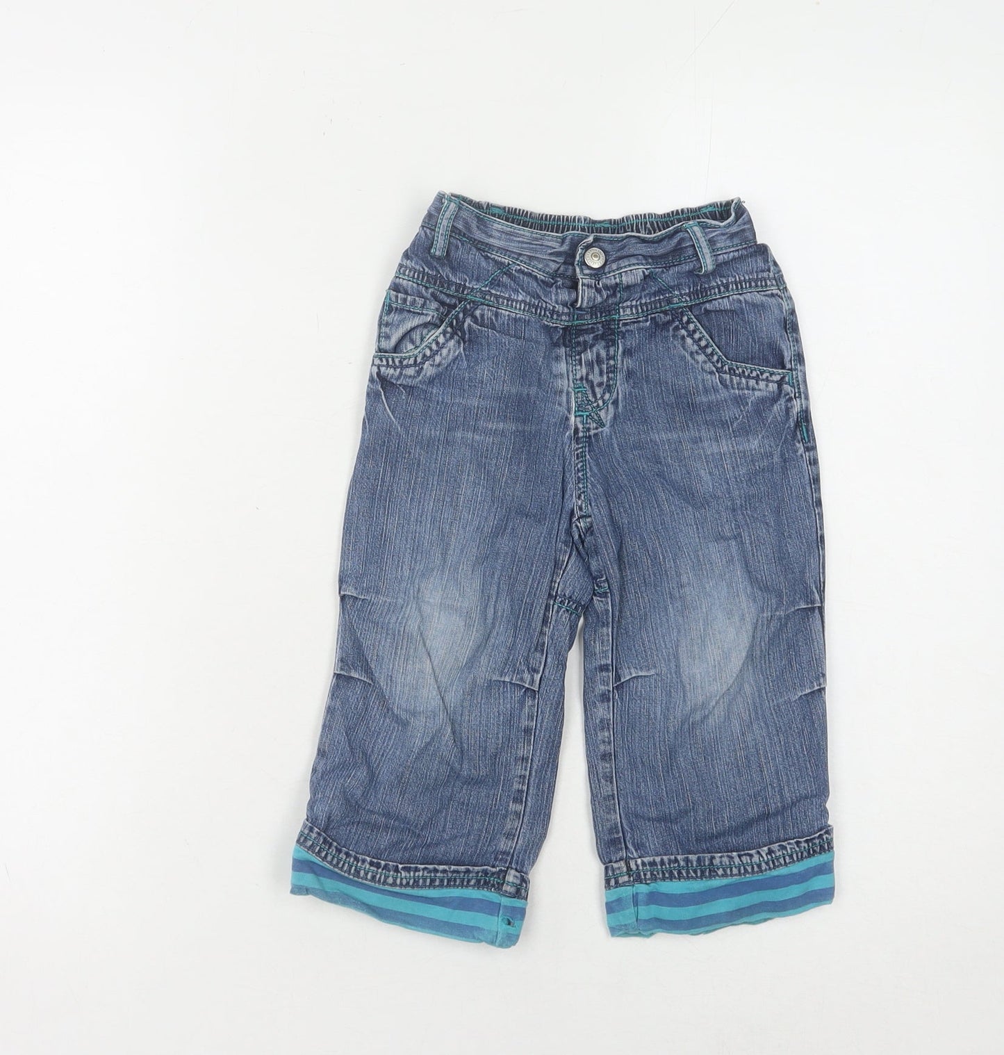 Next Boys Blue Cropped Jeans, Size 2 Years, Casual & Comfy