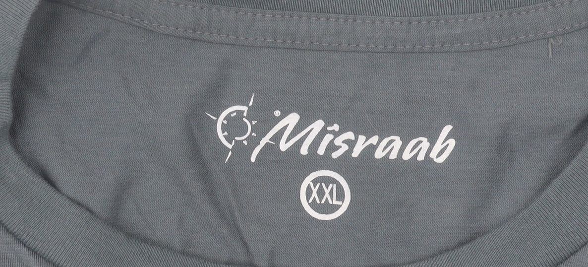 Misraab Men's 2XL Blue Graphic T-Shirt, Animals, Cotton
