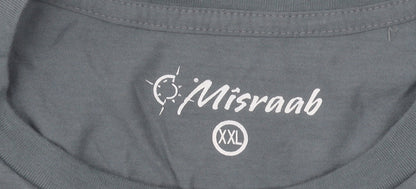 Misraab Men's 2XL Blue Graphic T-Shirt, Animals, Cotton