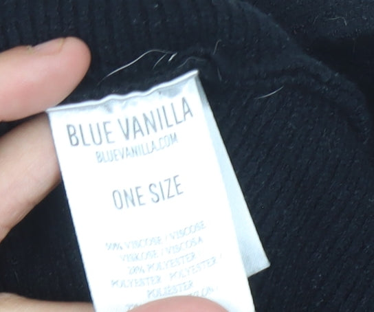 Womens UK Size One Size Blue Vanilla Black Pullover Jumper