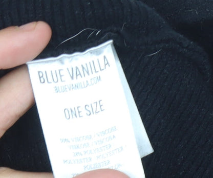 Womens UK Size One Size Blue Vanilla Black Pullover Jumper