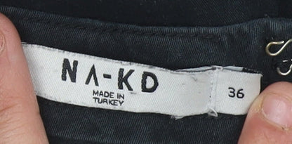 NA-KD Women's Black Midi Pencil Skirt Size 8