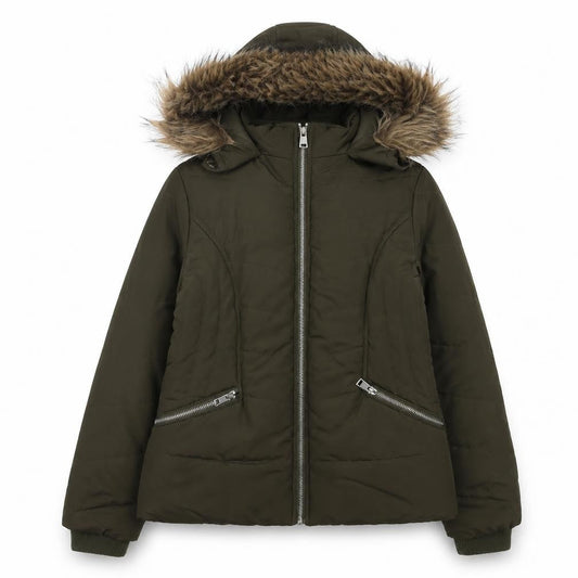 Girls UK Size 12-13 Years 915 Generation Green Puffer Jacket