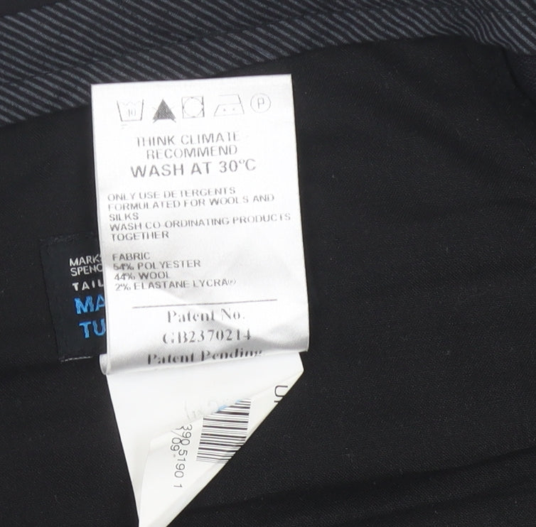 Marks and Spencer Men's Black Trousers Size 46