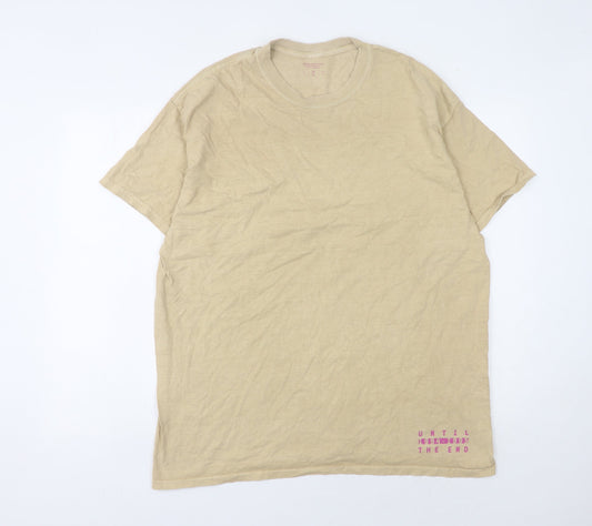 Urban Outfitters Beige Medium Men's Graphic T-Shirt