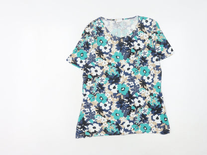 Damart Women's Multicoloured Floral Size 10 T-Shirt
