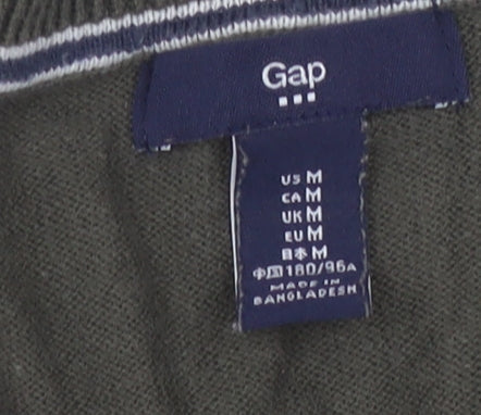 Gap Men's Green V-Neck Pullover Jumper M