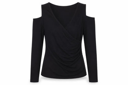 Body Flirt Women's Black XS Wrap Blouse