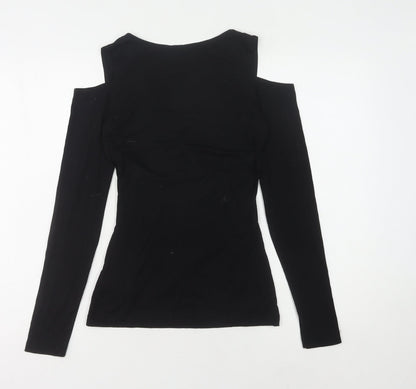 Body Flirt Women's Black XS Wrap Blouse