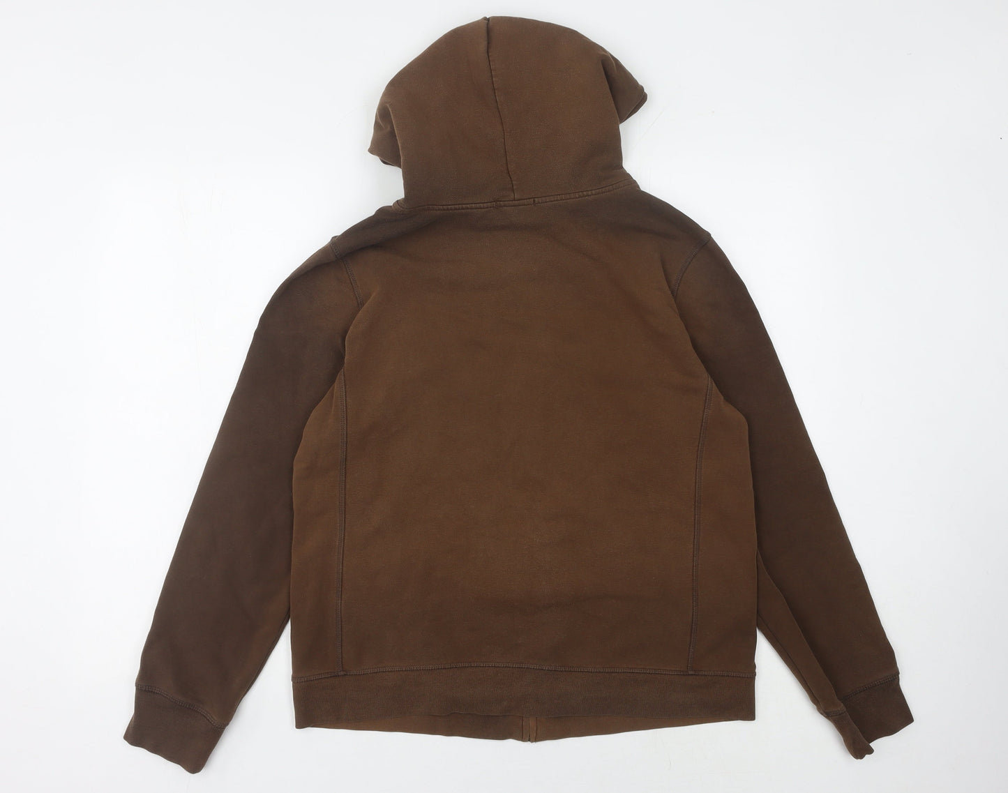 Gap Brown Full Zip Hoodie, Unisex L, Stretch, Logo