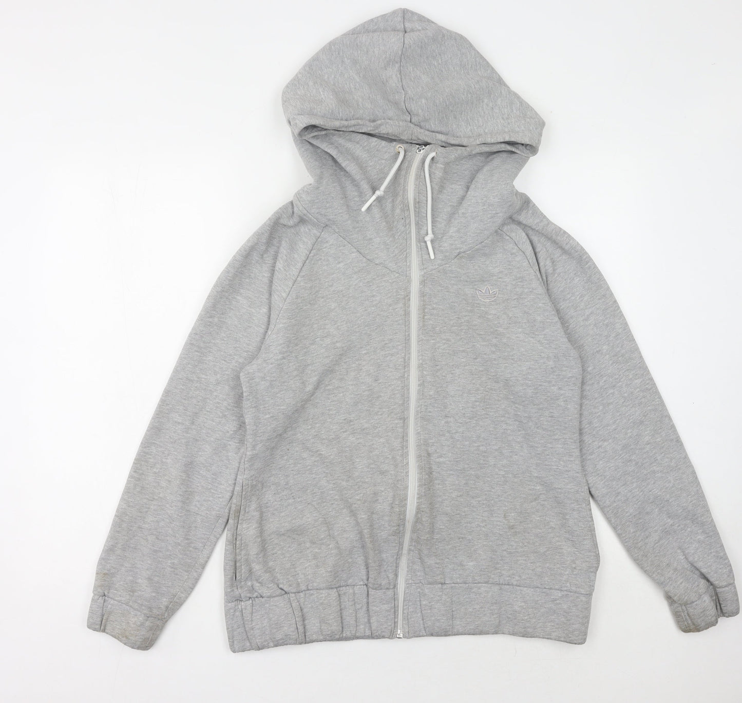 Adidas Women's Grey Full Zip Hoodie Size 16
