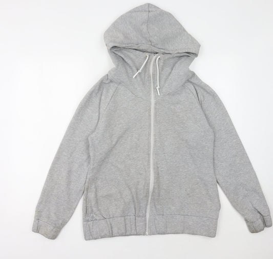 Adidas Women's Grey Full Zip Hoodie Size 16