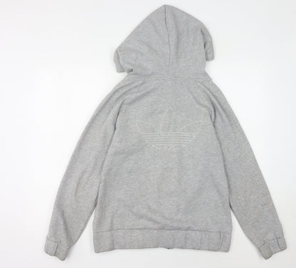 Adidas Women's Grey Full Zip Hoodie Size 16