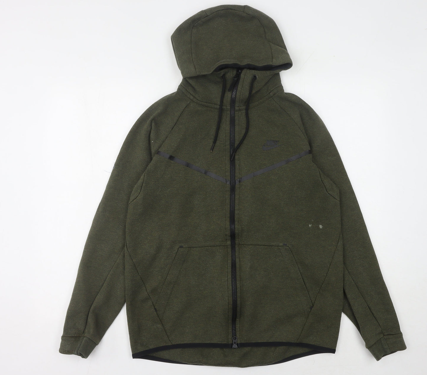 Mens UK Size M Nike Green Full Zip Hoodie