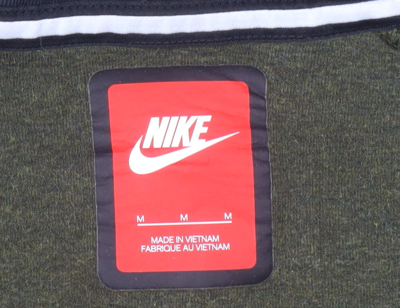 Mens UK Size M Nike Green Full Zip Hoodie