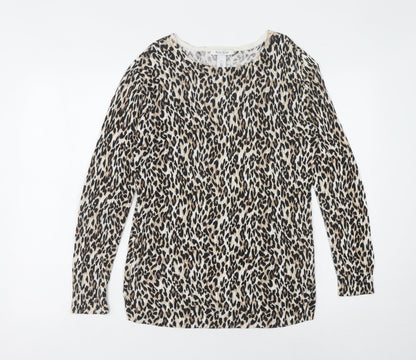 White House Black Market Women's Animal Print Pullover Jumper S