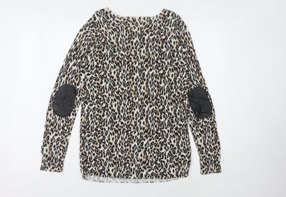 White House Black Market Women's Animal Print Pullover Jumper S