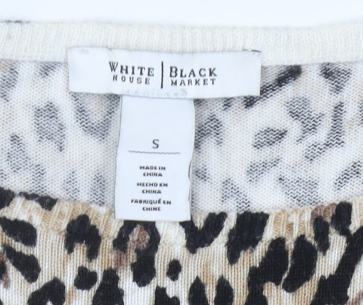 White House Black Market Women's Animal Print Pullover Jumper S