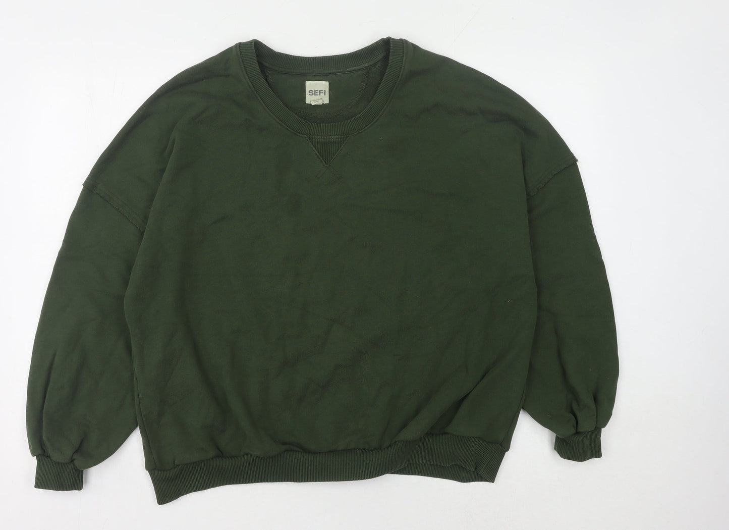 SEFI Green Unisex Sweatshirt, Size S, Casual Pullover