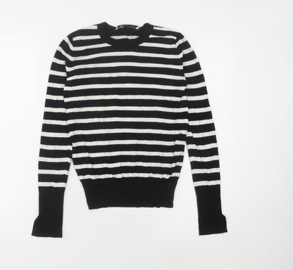 Womens UK Size S Zara Black Pullover Jumper